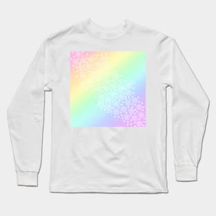 Pastel Rainbow Gradient with Circles and Dots Long Sleeve T-Shirt